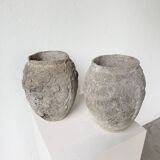 Pair of cement planters, 1900