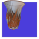 Vase en verre art déco