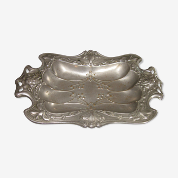 Plat art nouveau en metal