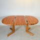 Oval extendable pine dining table in Danish style