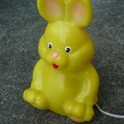 Yellow rabbit table lamp, vintage design 1980s