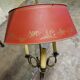 Lustre said metal chandelier with 3 lights in hunting horns.