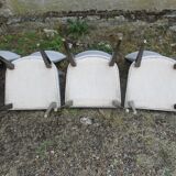 Suite of 6 dining chairs 50'S s imitation gray leather