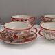 Set of seven tea cups and five sub-cups made of Japanese porcelain
