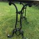 Cast-iron bistro table with marble effect