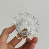 Pair of glass candlesticks