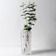 Vintage Solid Heavy Clear Hand Pressed Glass Flower Vase / Fidenza / Italy