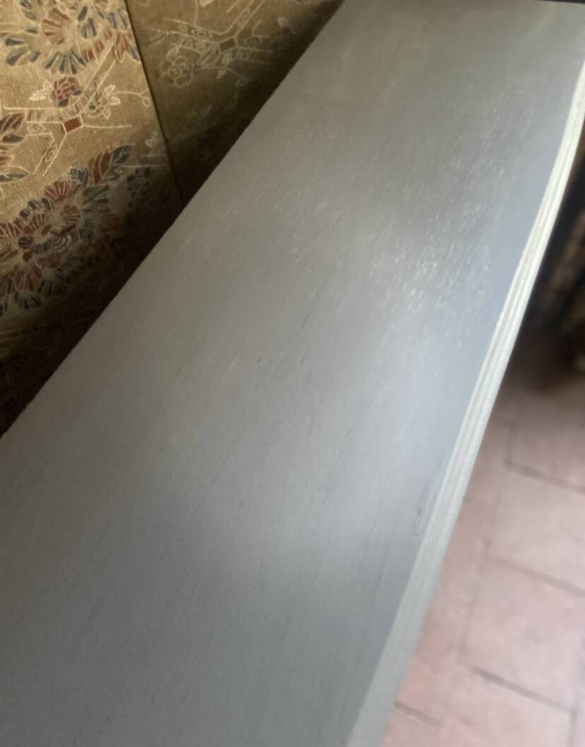 Bibus beech bookcase renovated in gray