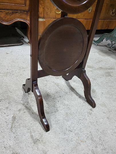 Folding mahogany cake stand