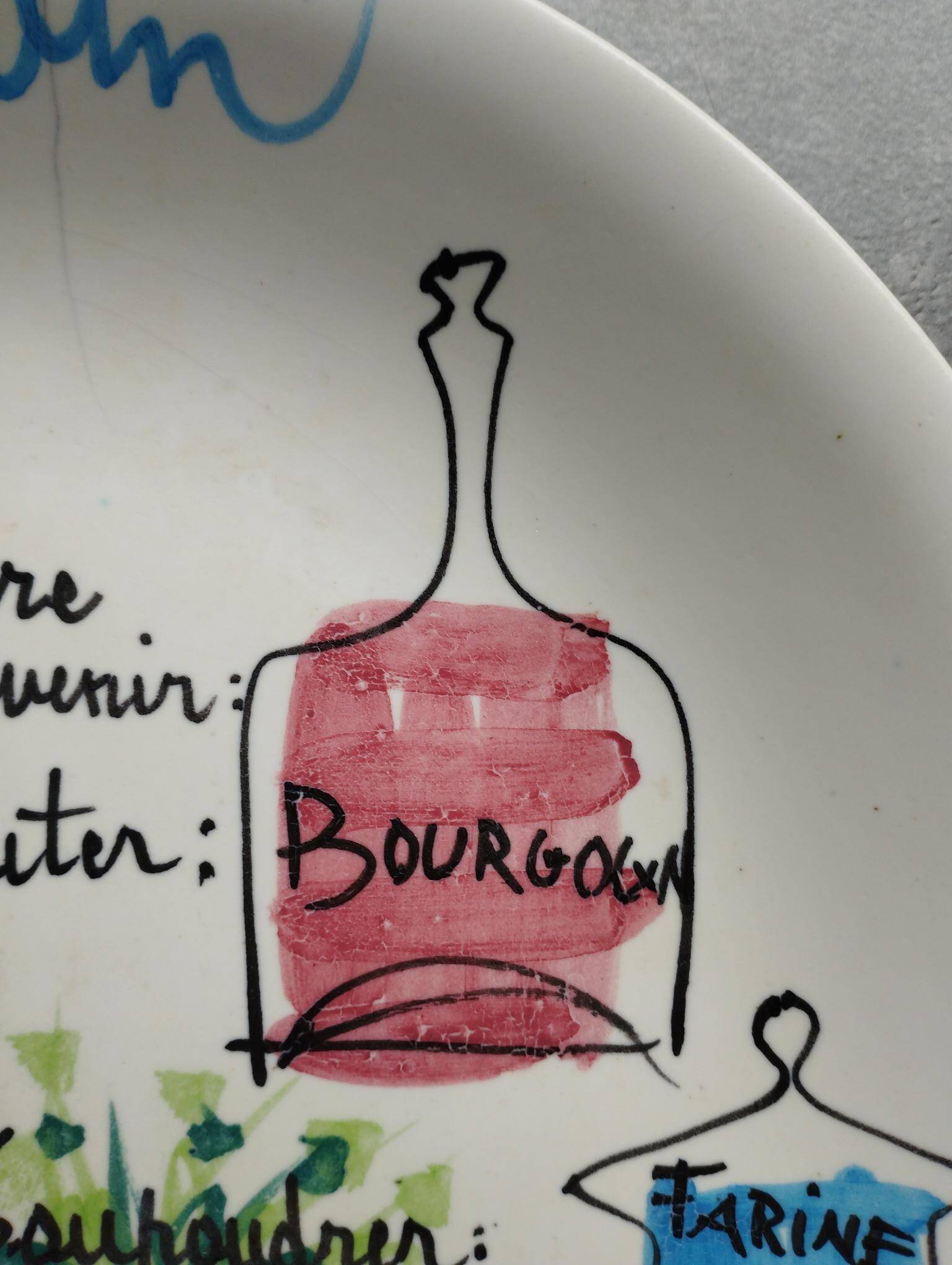 Antique plate by Lili Voltz 1950 - 1960