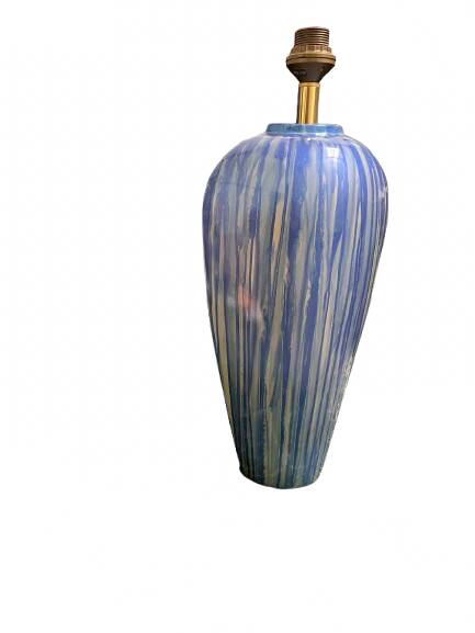 Blue ceramic table lamp base