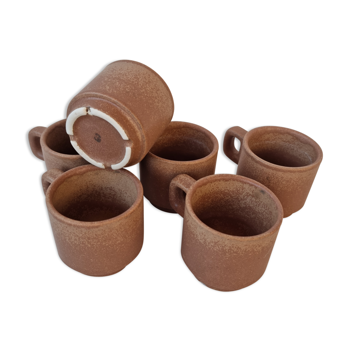 Set of 6 sandstone cups