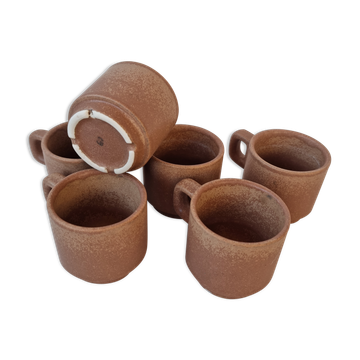 Lot de 6 tasses en grès