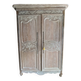 Armoire en chêne cérusé 19ème.