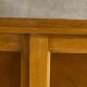 Vintage wardrobe with compass feet, sliding doors