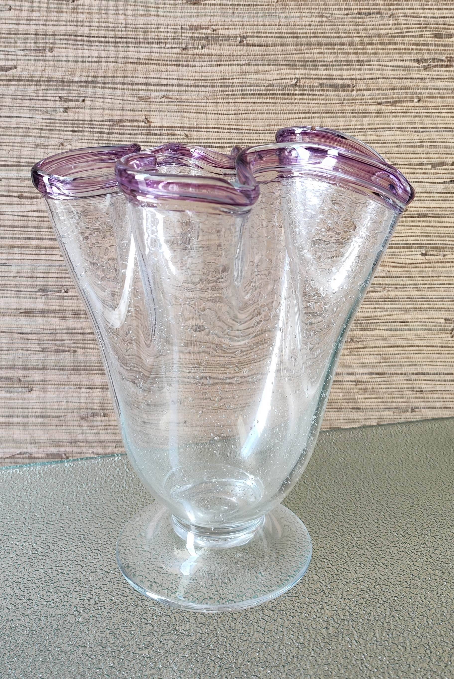 Large Michel Steiner handkerchief vase