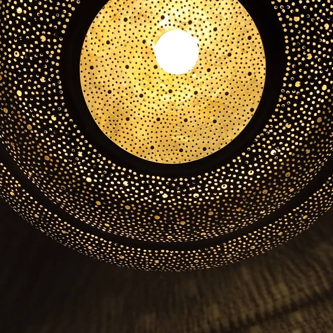 Moroccan brass pendant light