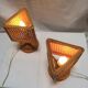 Vintage rattan lamps 70