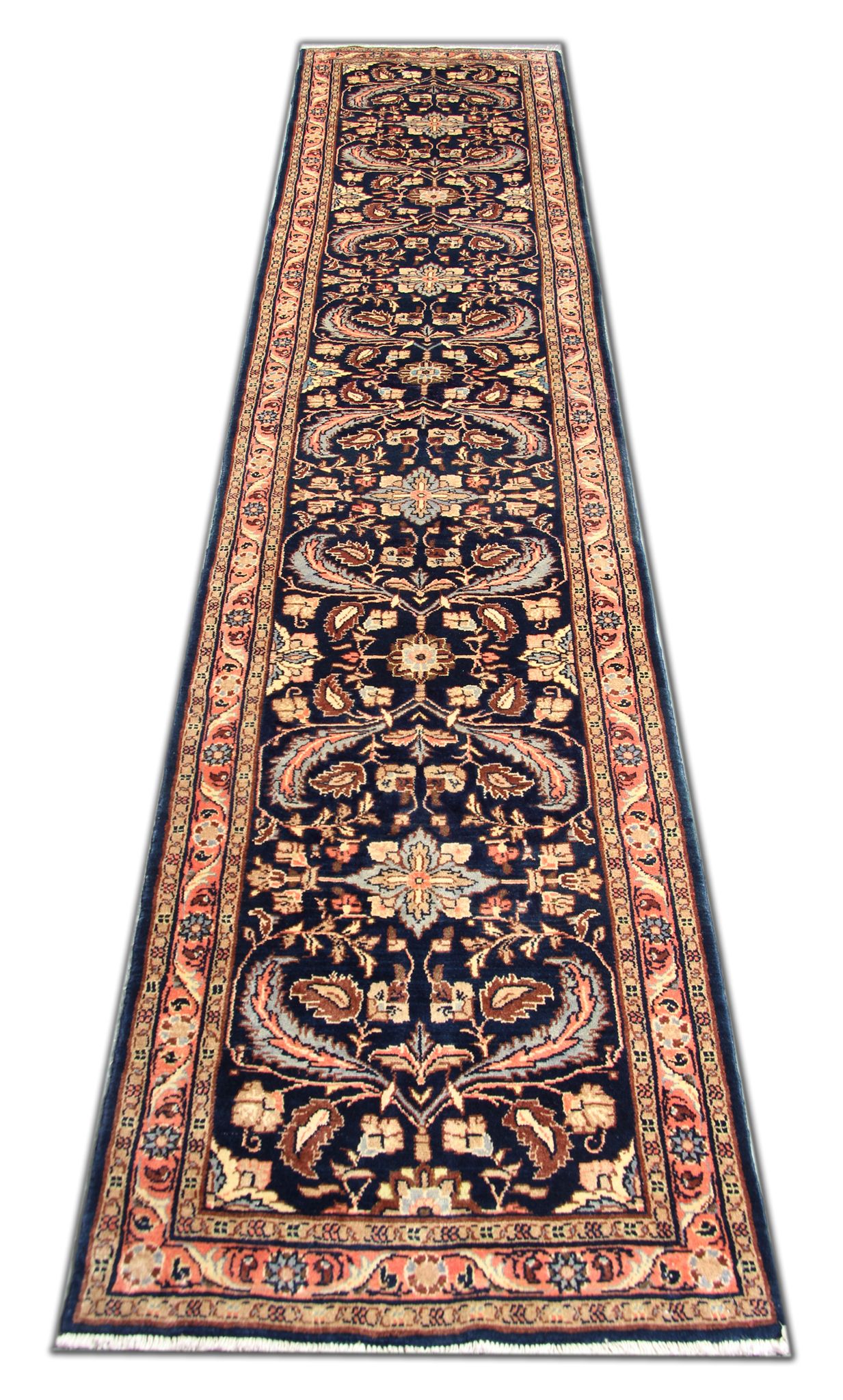 Vintage wool hamadan persian rug 80x395cm