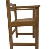 Vintage chair in webbing and pinewood from the 70s minimalist design