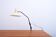 Clamp lamp with black arm & beige crackle shade, 1950s