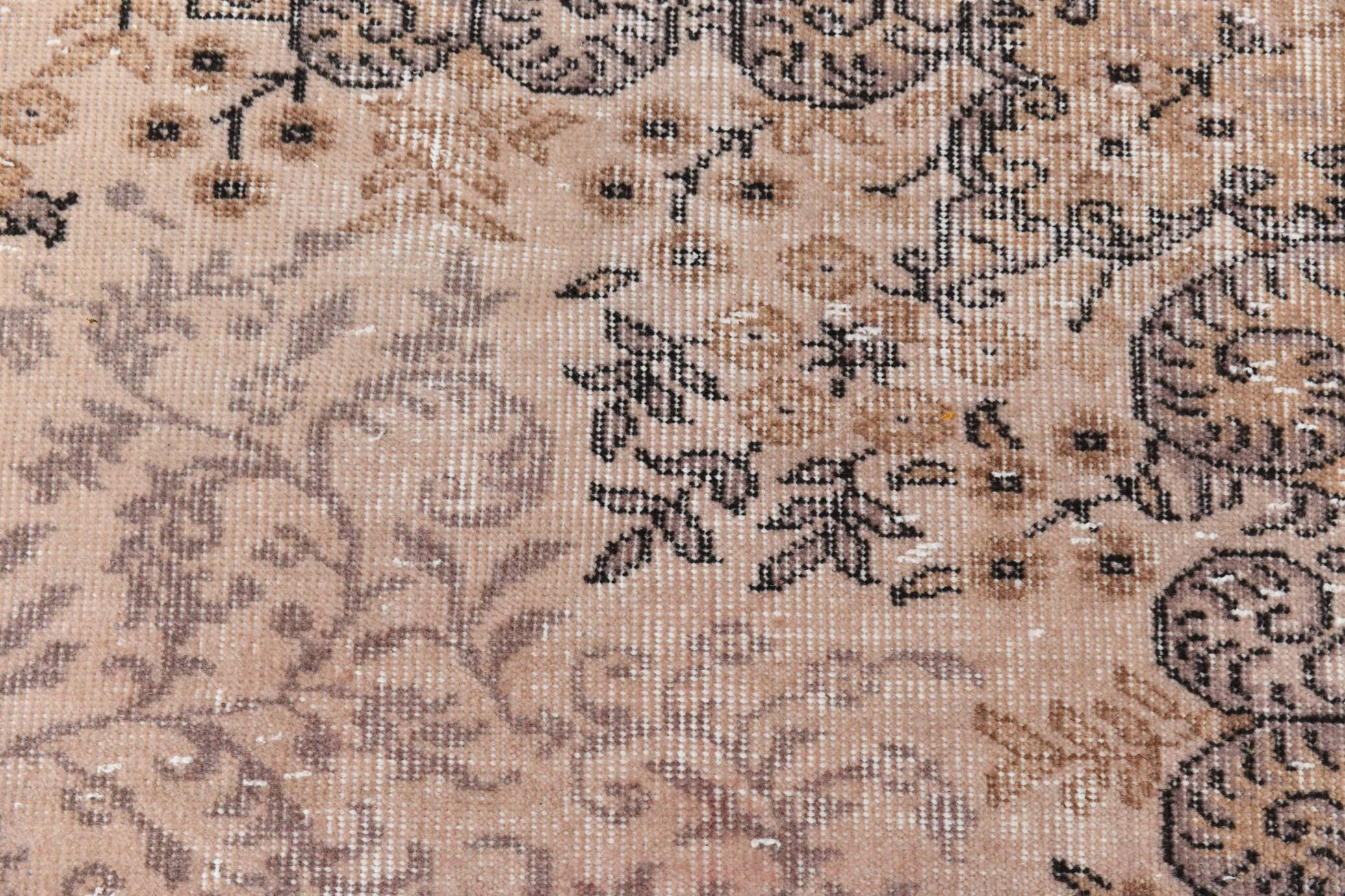 Pink Rug  266x173 cm Pastel Pink Vintage Carpet , Hand Made Wool Carpet.