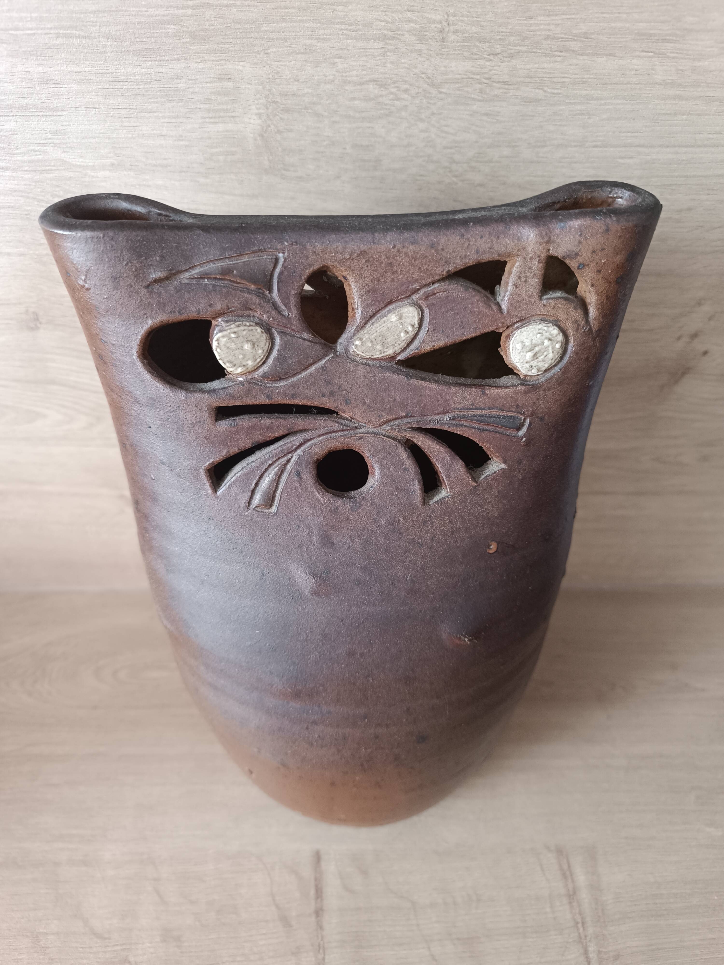 Vase chouette en grès Georges Martin