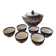 Ceramic soup tureen with its 6 bowls
