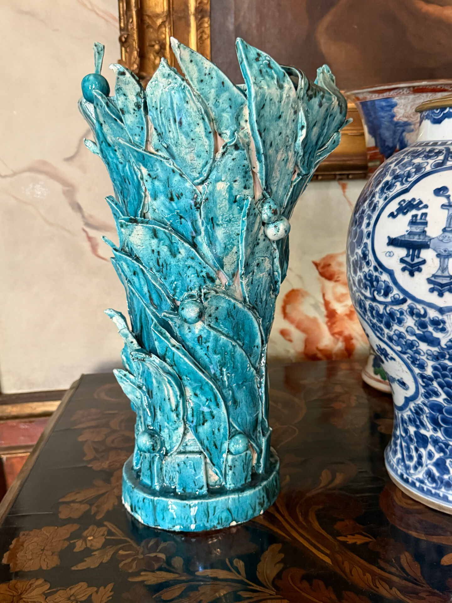Ceramic Vase Blue by Judith Housez