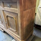 Art Deco raw wood sideboard