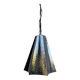 Modern hammered chrome metal suspension