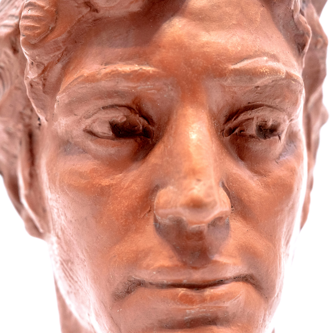 Bust of a man, terracotta print, Victor Demanet (1895-1964)
