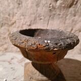 Patinated terracotta vase