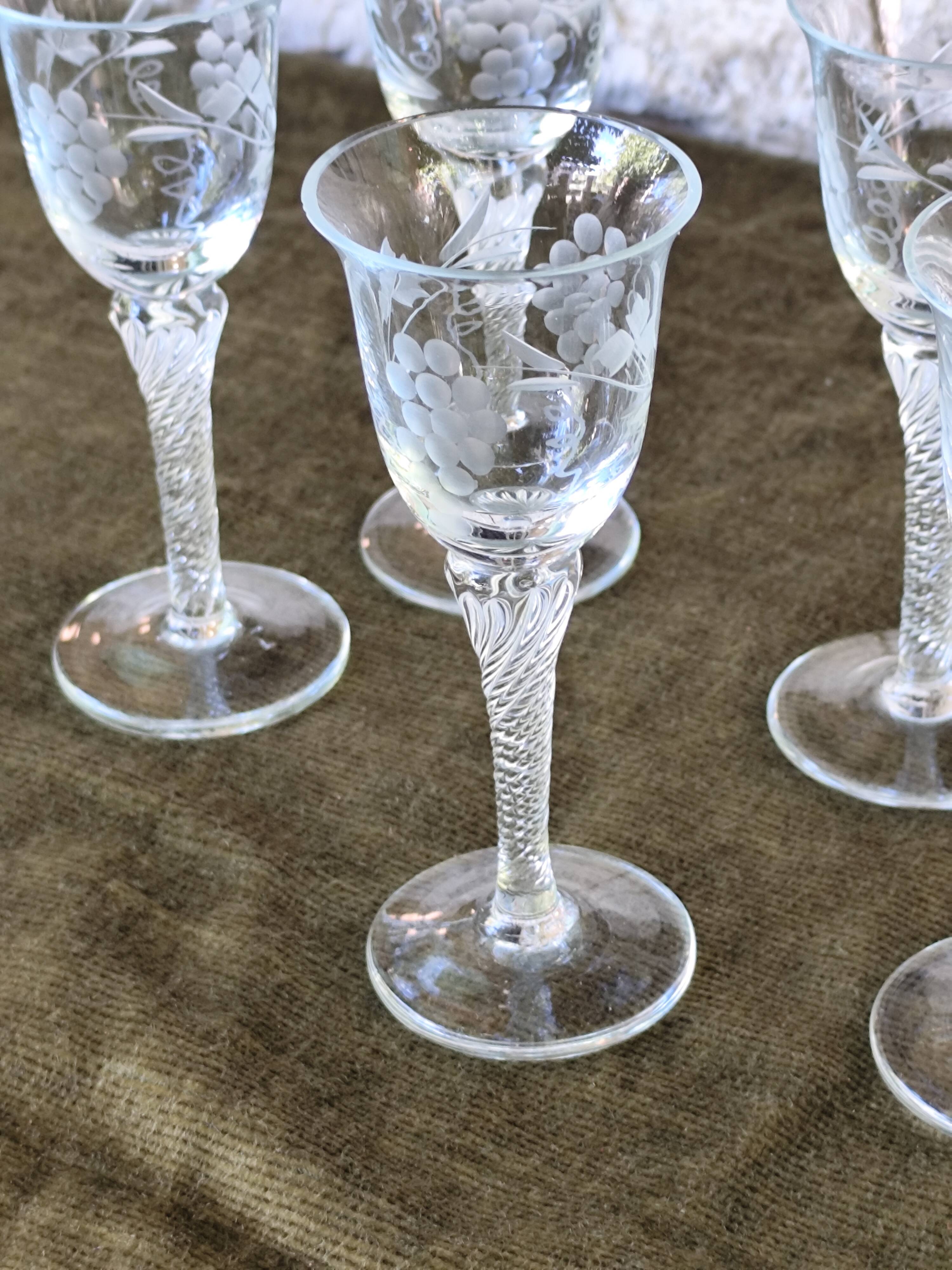 Engraved wine glasses