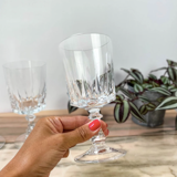 Lot de 4 verres à eau cristal d'arques modèle louvre