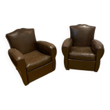 Paire de fauteuils club