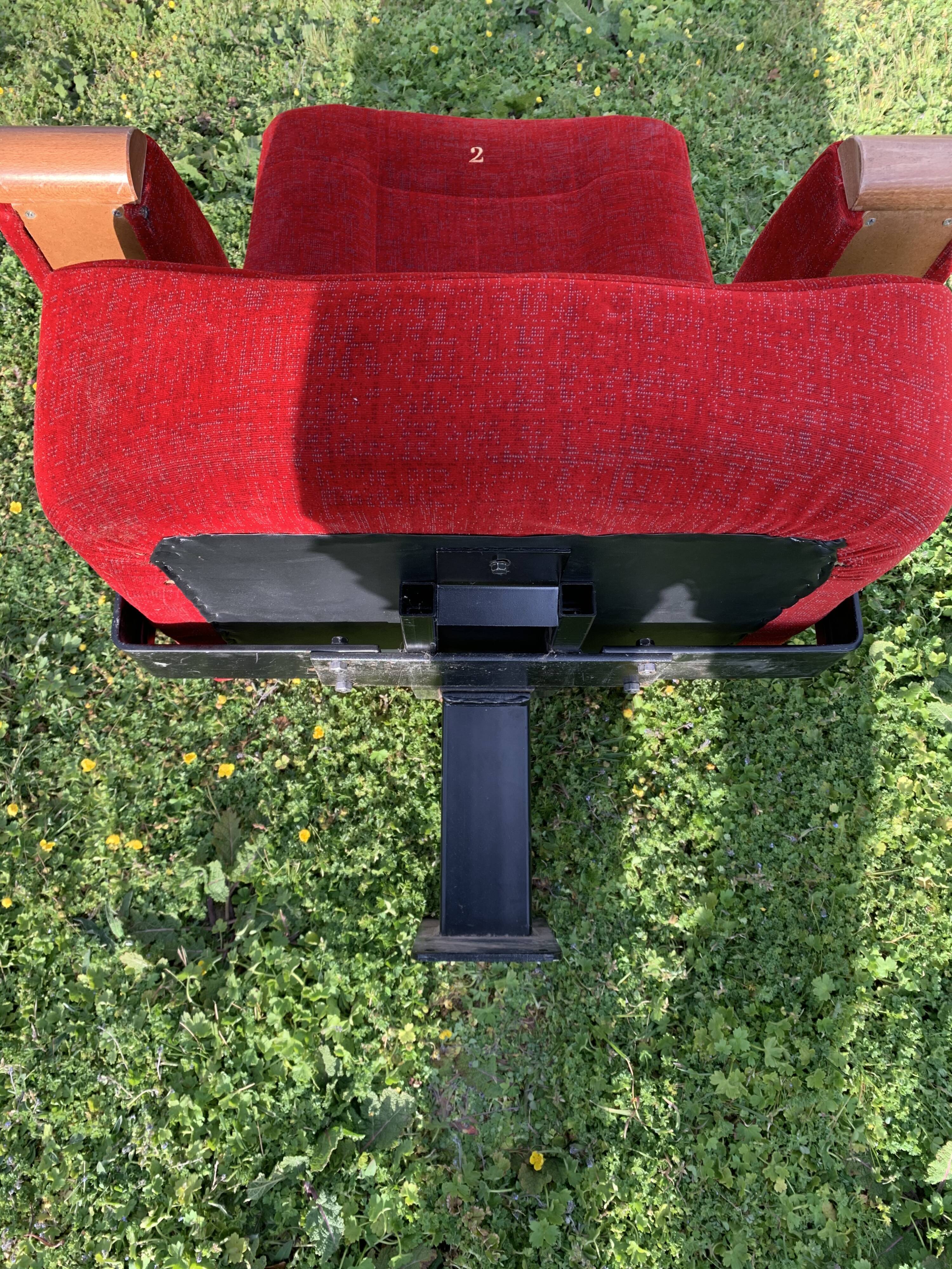 Red velvet cinema chair