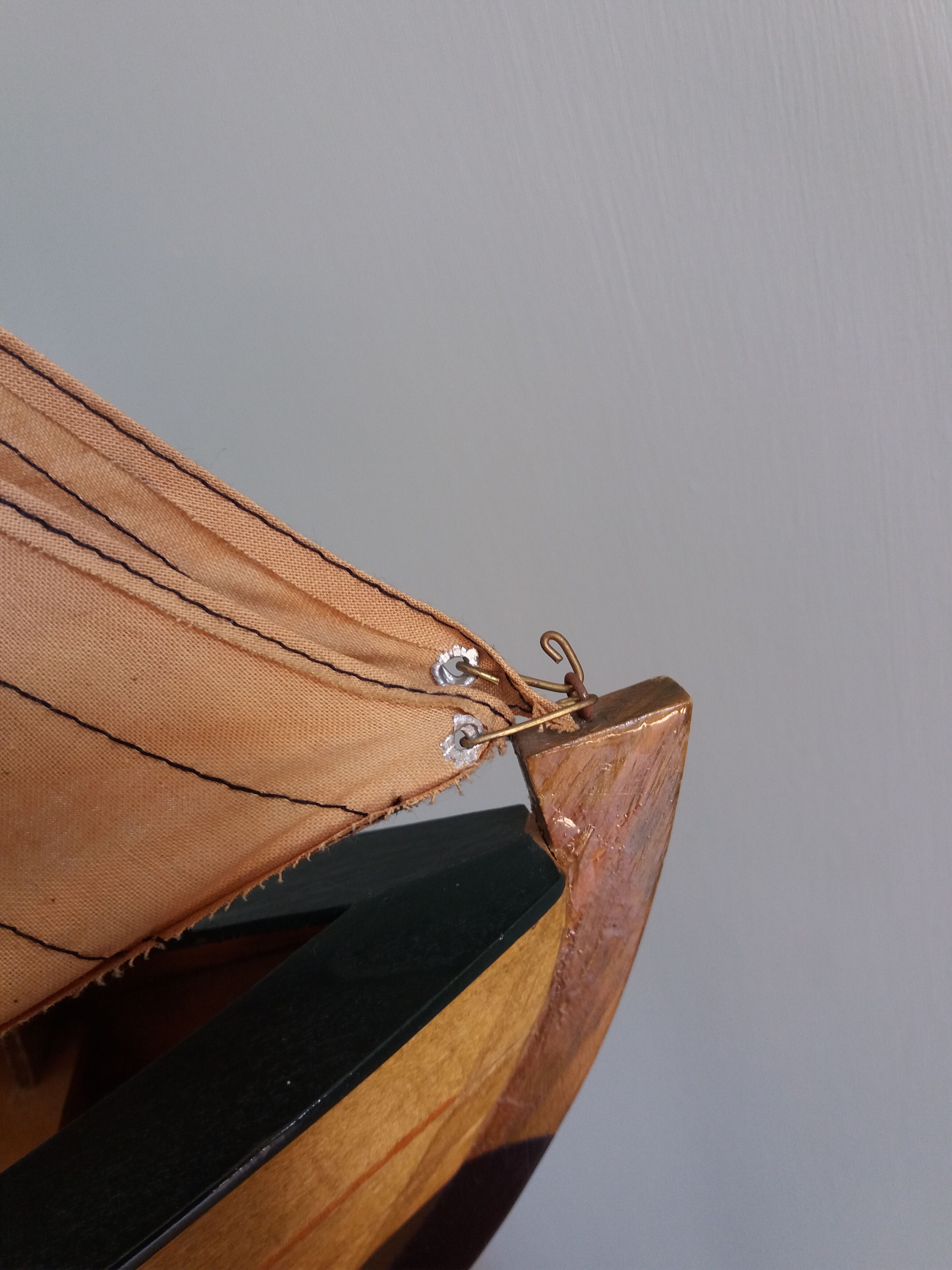 Wooden boat model sailboat