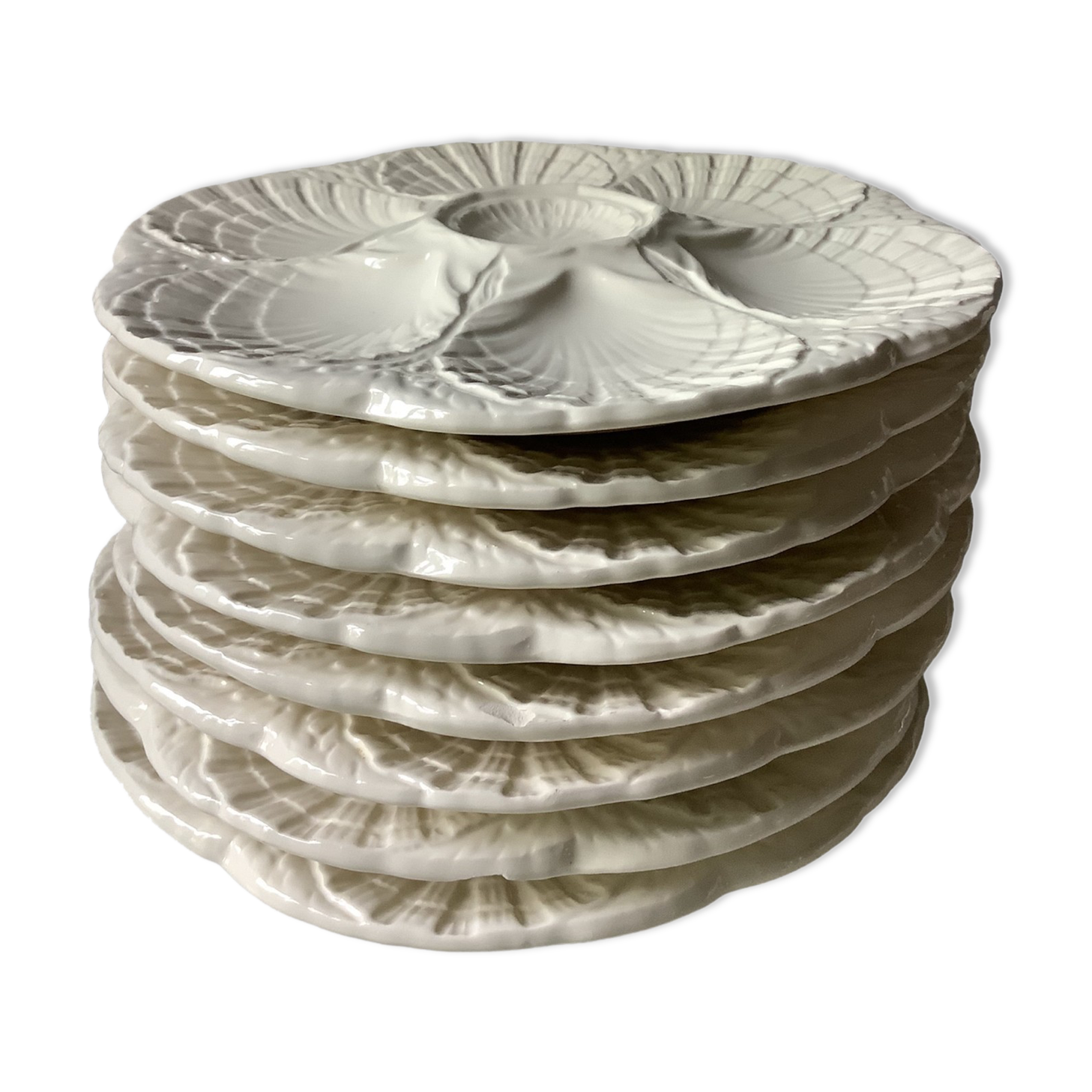Sarreguemines slurry oyster plates