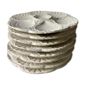 Sarreguemines slurry oyster plates