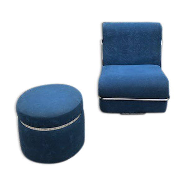 Fauteuil et ottoman années 80 — Beyit