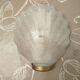 Frosted glass wall sconce Murano Art Deco vintage shell