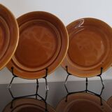 St Amand caramel glazed ceramic dessert plates