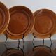 St Amand caramel glazed ceramic dessert plates