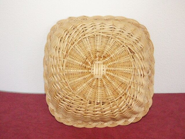 70s vintage wicker square basket