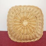 70s vintage wicker square basket