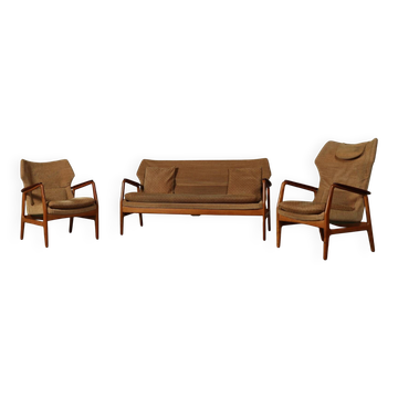 Ensemble de salon trois pièces Arnold Madsen & Henry Schubell pour Bovenkamp, années 1960.