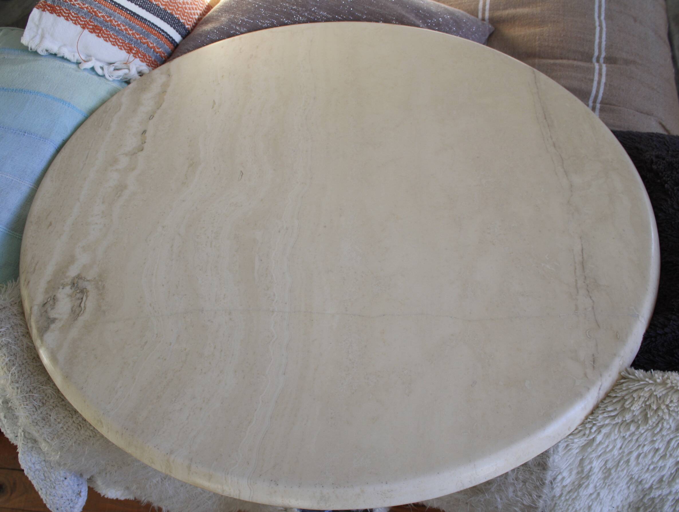Travertine/marble coffee table