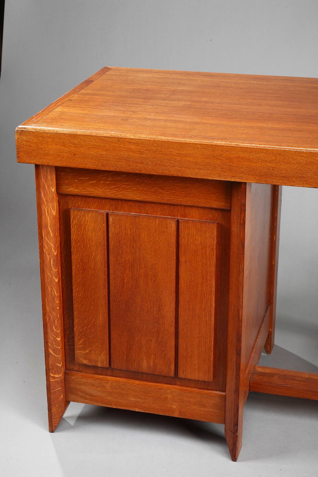 50s oak office by Pierre Bloch and Charles Dudouyt