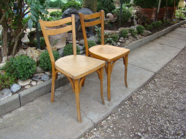 Pair of antique bistro chairs